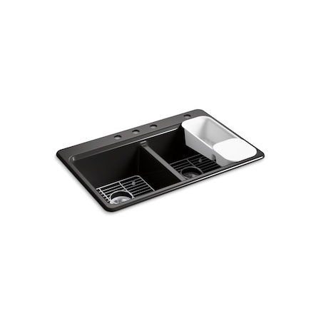 Kohler Riverby Double Equal Top Mount Sink 8679-4A2-7